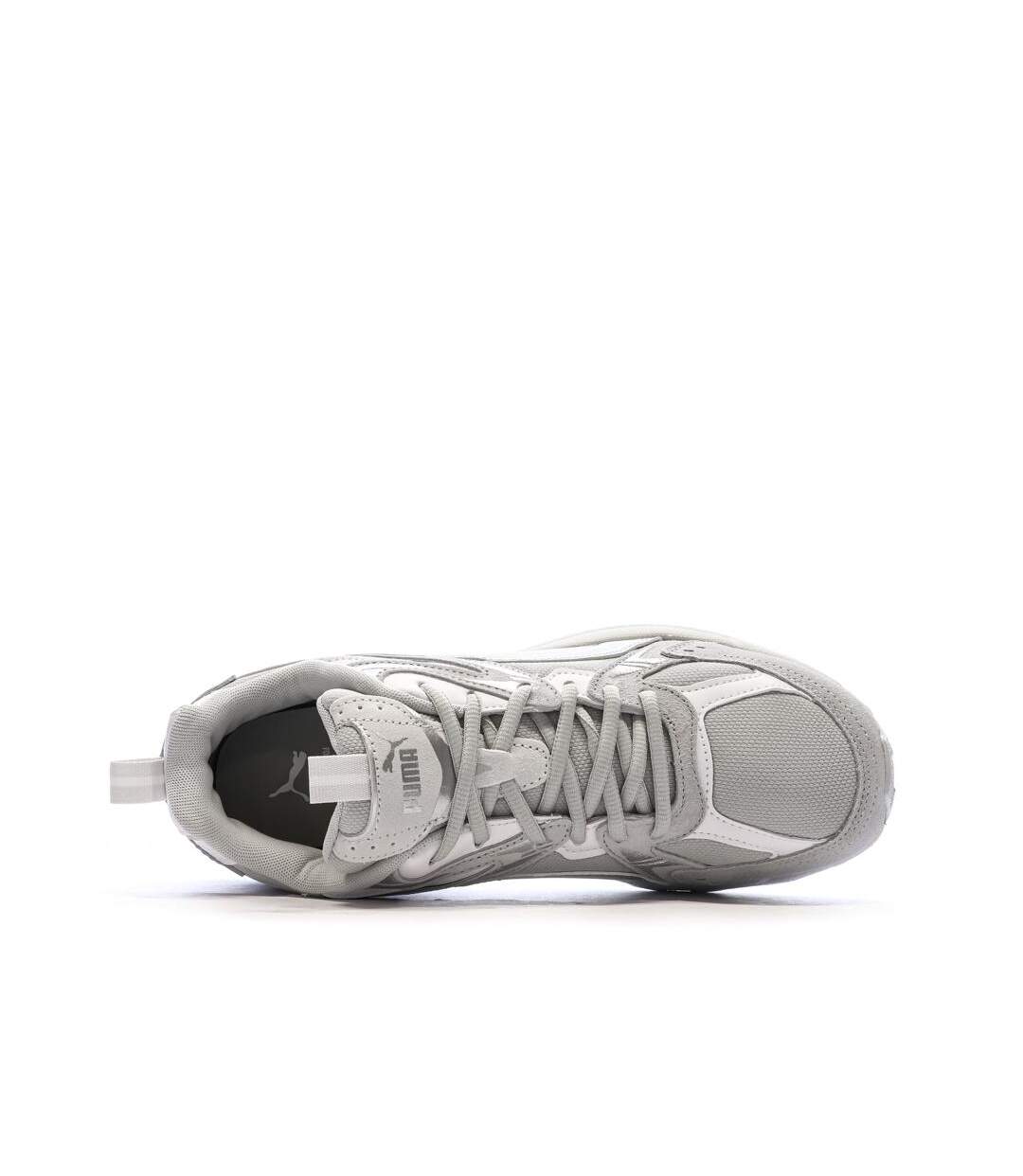 Baskets grises clair homme puma milenio tech suede-4