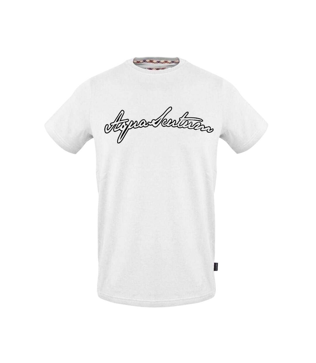 Mens Logo Jersey Crew Neck T-shirt White Aquascutum-2