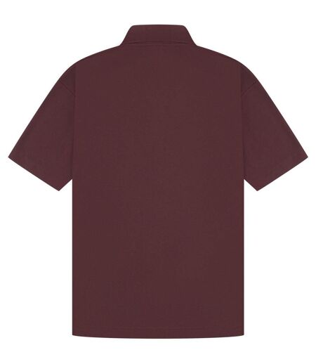 Classic Mens Pique Polo Maroon Casual