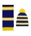 Ensemble Bonnet Et Écharpe Leeds Adulte Taille Unique Bleu Fan Originals-1