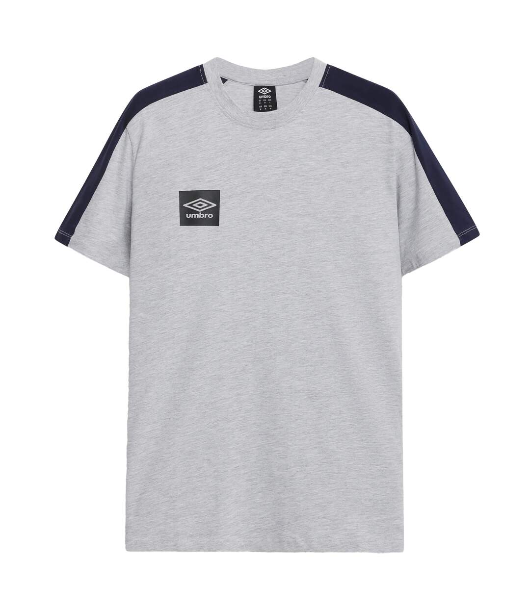 Mens terrace t-shirt light grey marl/peacoat Umbro-1