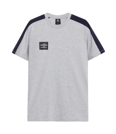 Mens terrace t-shirt light grey marl/peacoat Umbro