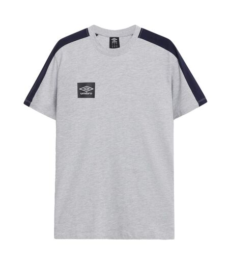 Mens terrace t-shirt light grey marl/peacoat Umbro