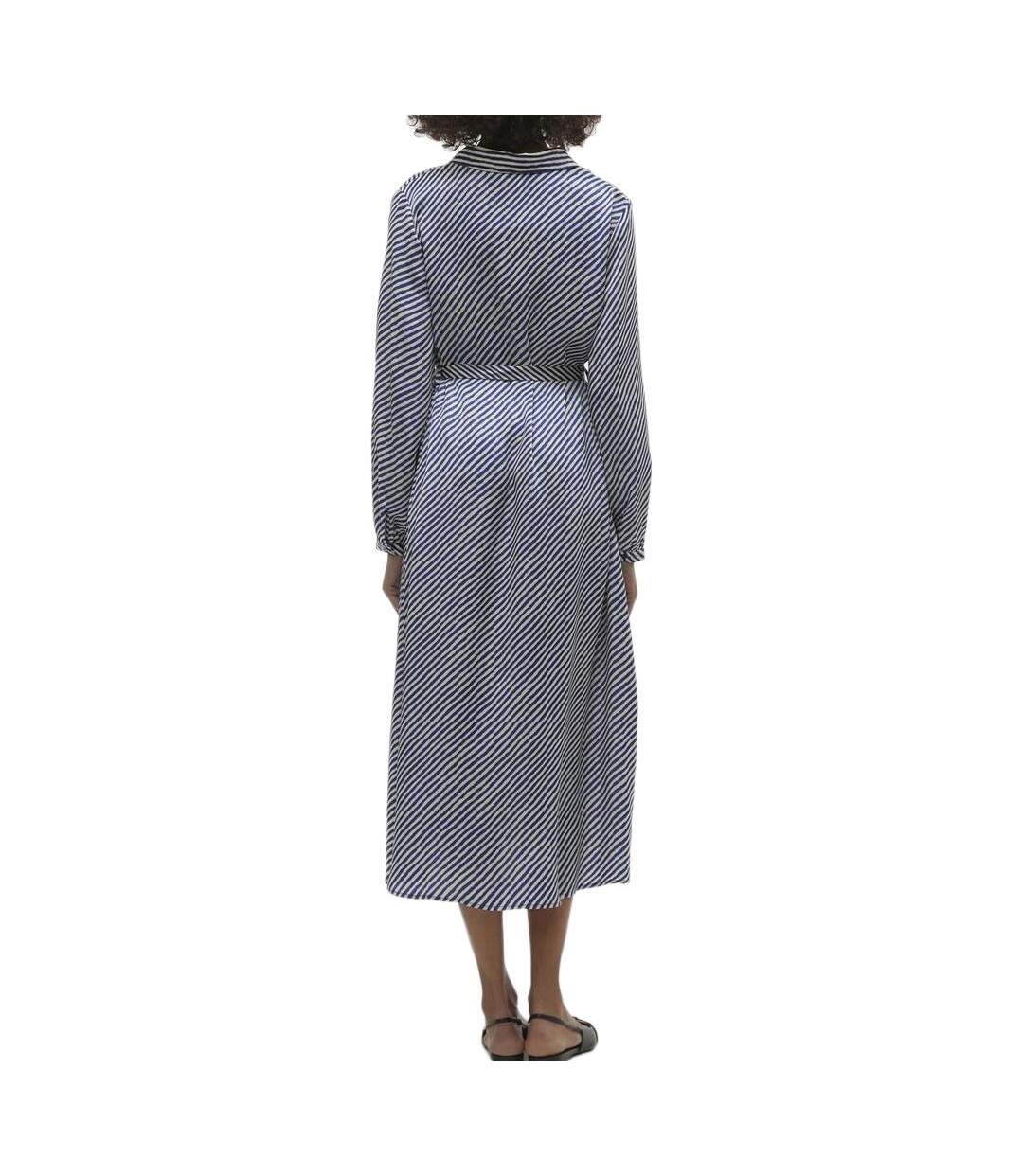 Robe bleu à rayures femme vero moda izel-2