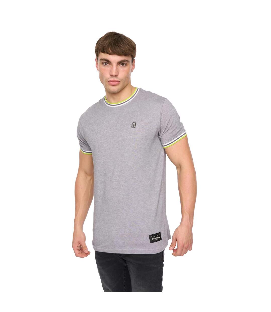Mens Keraga T-shirt White Crosshatch-2