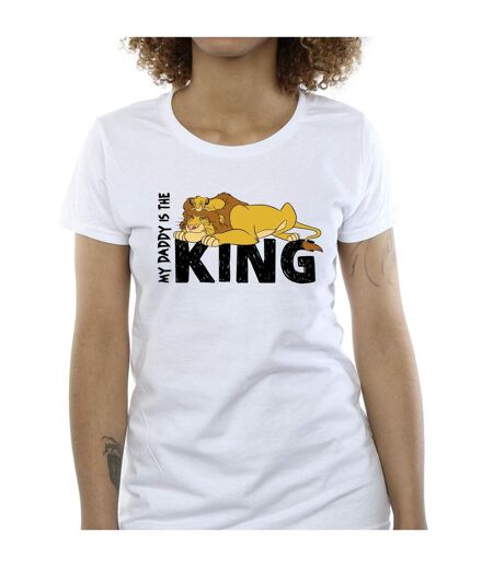 Disney T-shirt en coton Femme/Ladies The Lion King Daddy Is King (Blanc) - UTBI25323