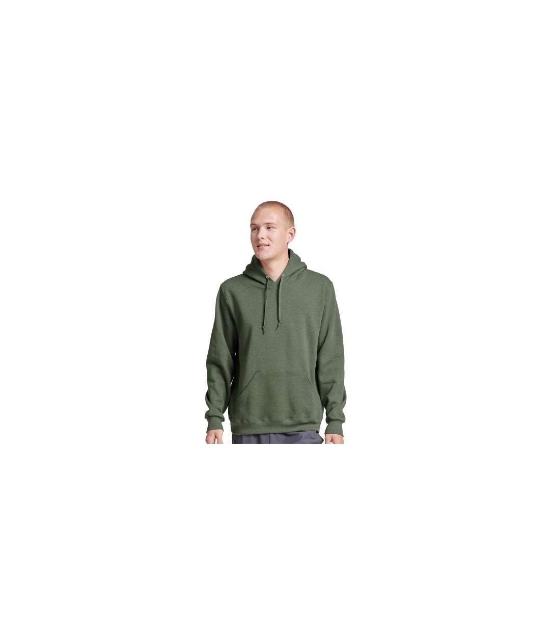Unisex Adult Eco Premium Hoodie Military Green Heather Jerzees-1