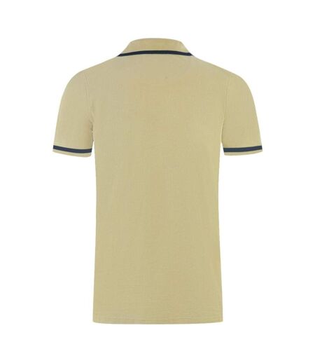 Polo Motif Brodé Aq Adulte Beige Aquascutum