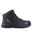 Mens Inductor Leather Mid Cut Mesh Safety Boots Black Caterpillar-1