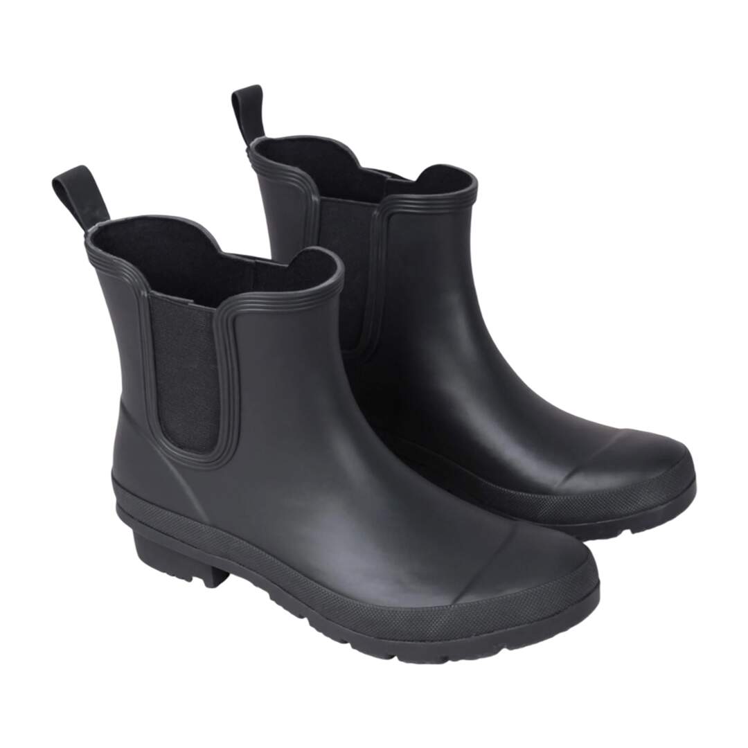 Womens/ladies step wellington boots black Mountain Warehouse-1