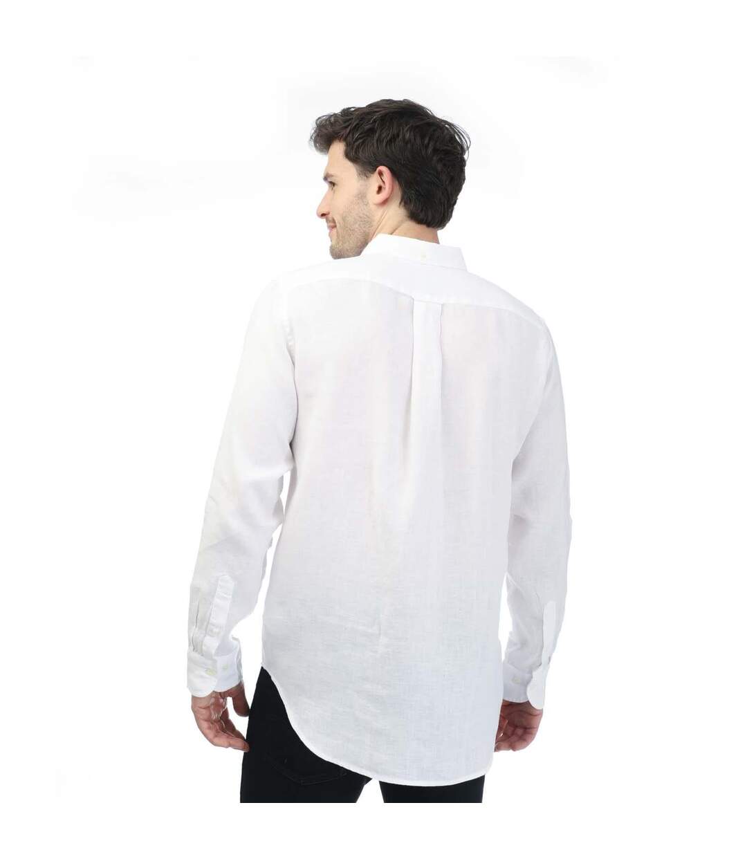 Mens Linen Regular Shirt White Gant-2