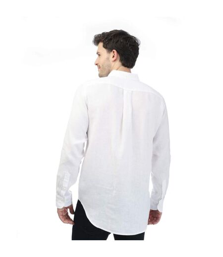 Mens Linen Regular Shirt White Gant