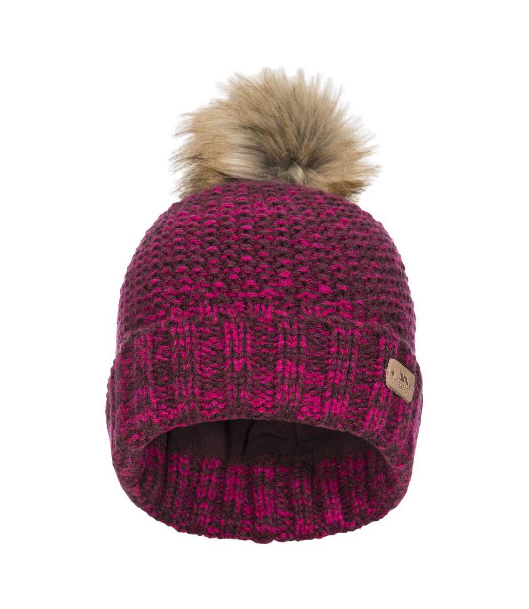 Bonnet à pompon kellisa femme pourpre Trespass-2