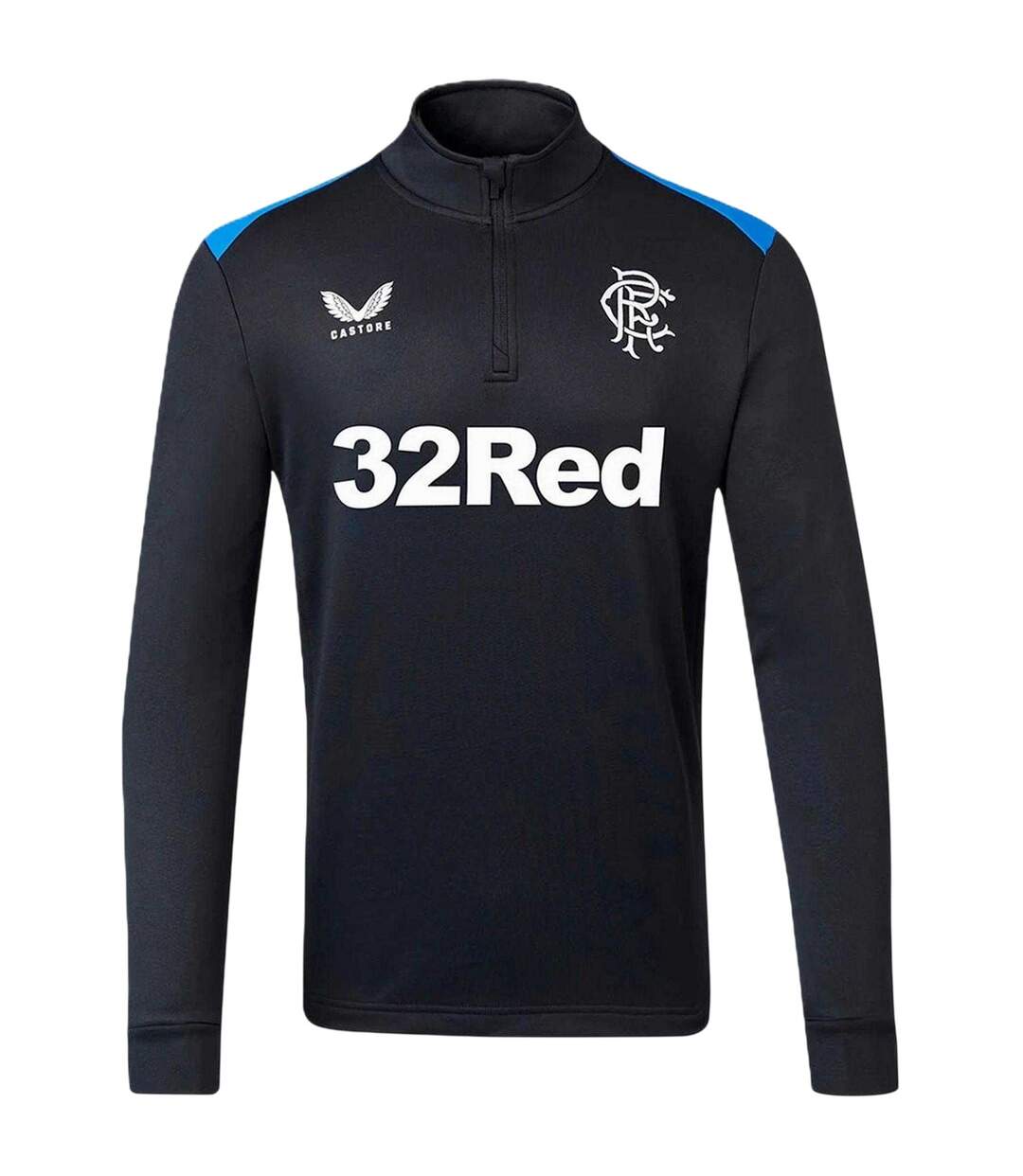 Mens Rangers Fc Quarter Zip Tailored Training Fleece Top Peacoat Navy Castore-1