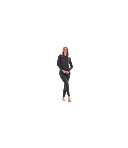 Ensemble De Pyjama Long Motif/style Côtelé Femme Gris Foncé Chiné Keanu