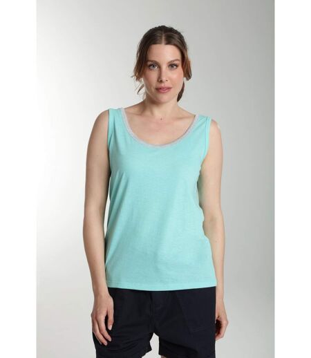 Debardeur Col Lurex Femme Deb Summer Carage()  Avec Col Rond | Gerard Pasquier