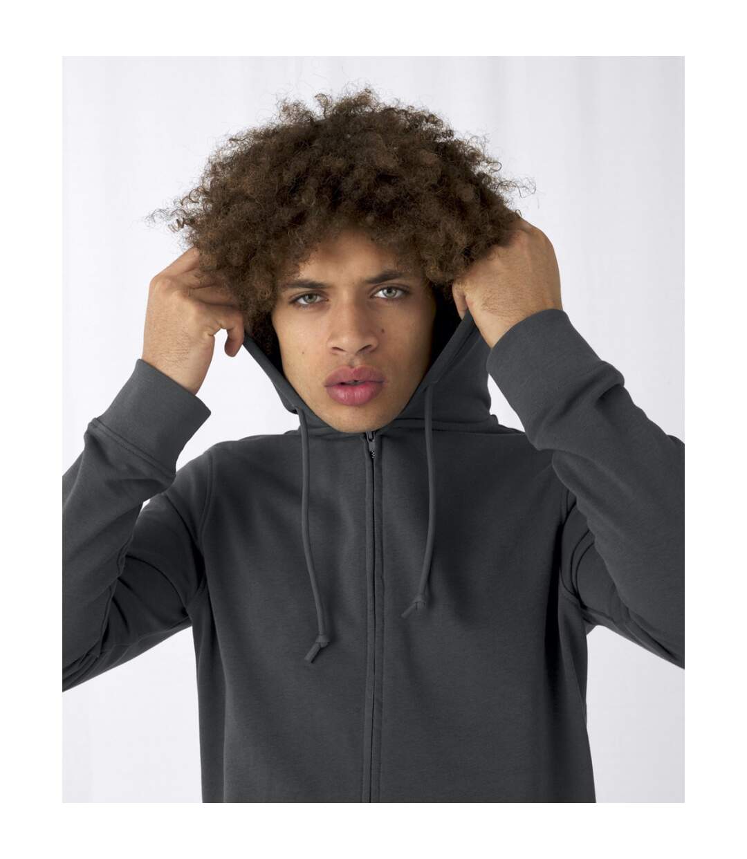 B&C Sweat à capuche zippé biologique pour hommes (Asphalte) - UTRW8037