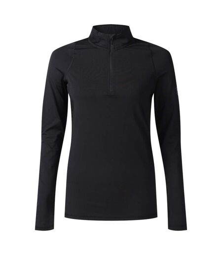 Womens/ladies Pro Training Half Zip Top Black Umbro