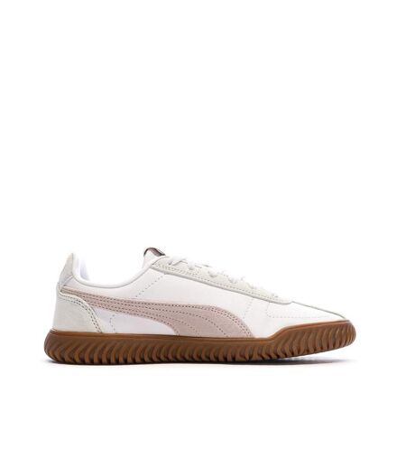 Baskets blanches/roses femme puma club kayzer
