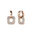 Boucles d'oreilles Classic Square, Cristal d'Autriche