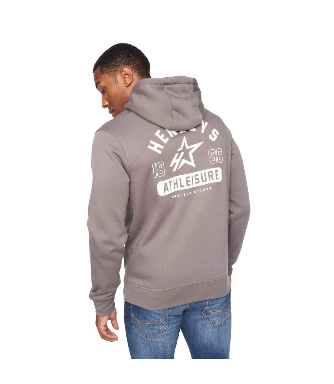 Sweat à capuche upton homme gris foncé Henleys