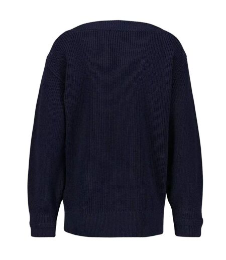 Sweat Motif/style Côtelé Femme Bleu Marine Tommy Hilfiger