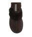 Ladies Faux Fur Trim Mule Slippers Brown Pink Tan Warm UK 3-8-3