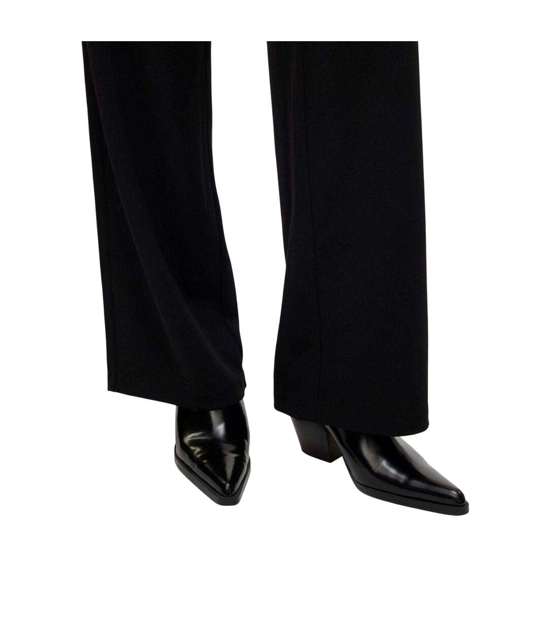 Womens/ladies Berlin Plain Relaxed Fit Trousers Black Vero Moda-4