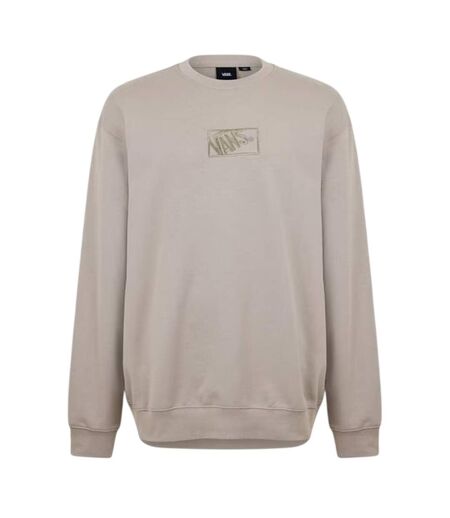 Mens Box Logo Regular Sweatshirt Mushroom Vans