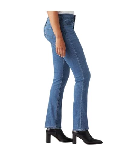 Womens/ladies High Rise Straight Leg Jeans Lapis Gem Levis