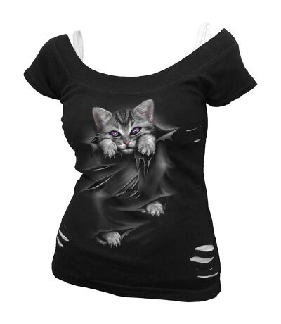 T-shirt bright eyes femme noir Spiral Direct