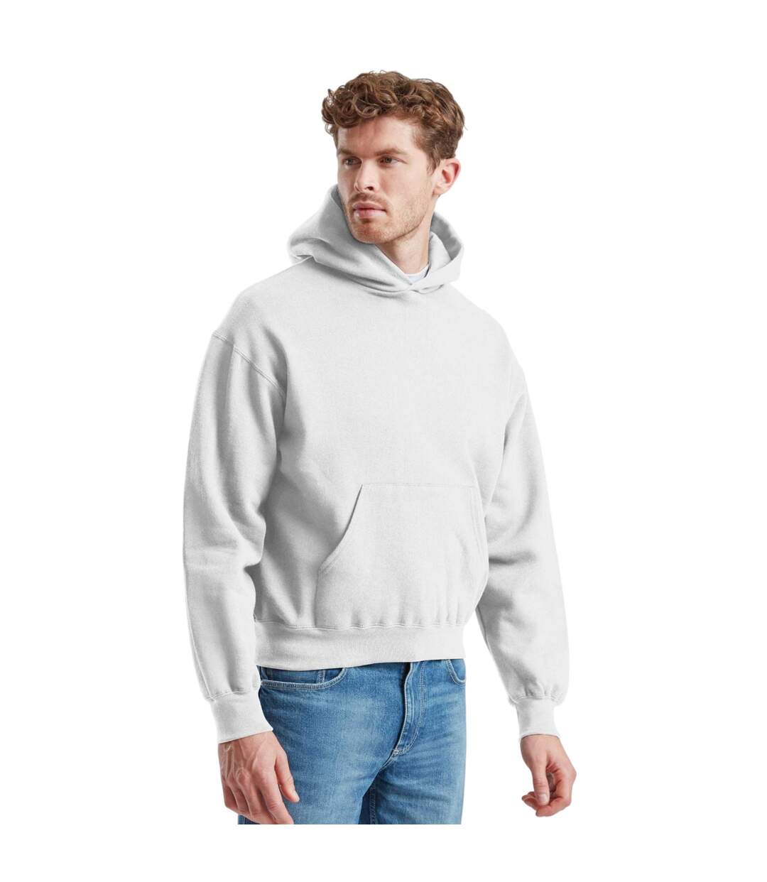 Unisex Adult Supercotton Hoodie White Fruit Of The Loom-1