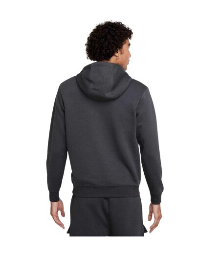 Mens Air Fleece Pullover Hoodie Black Fir White Nike