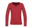 MAYFLOWER NOVICE3 – Tee-shirt manches longues rouge col tunisien satin pour un look dynamique et raffiné-5