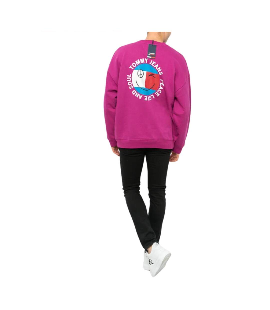 Sweat Motif/style Émoji Homme Violet Tommy Jeans-3