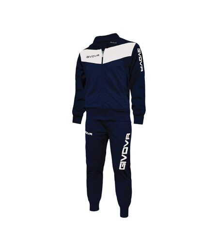 Ensemble De Survêtement Tuta Visa Homme Bleu Marine Blanc Givova