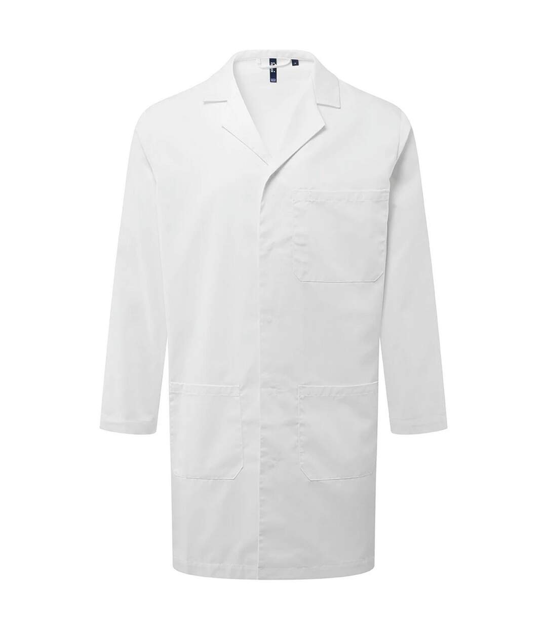 Mens Essential 3 Pocket Work Coat White Premier-1