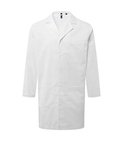 Mens Essential 3 Pocket Work Coat White Premier