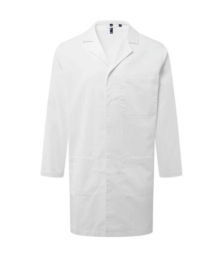 Mens Essential 3 Pocket Work Coat White Premier