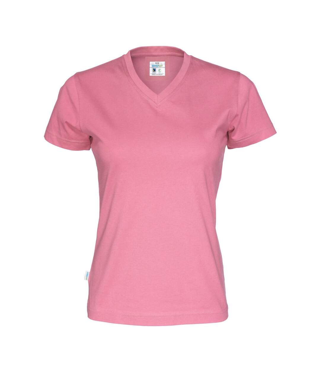 T-shirt femme rose Cottover-1