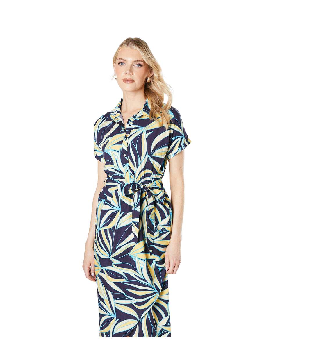 Robe mi-longue femme bleu marine Principles