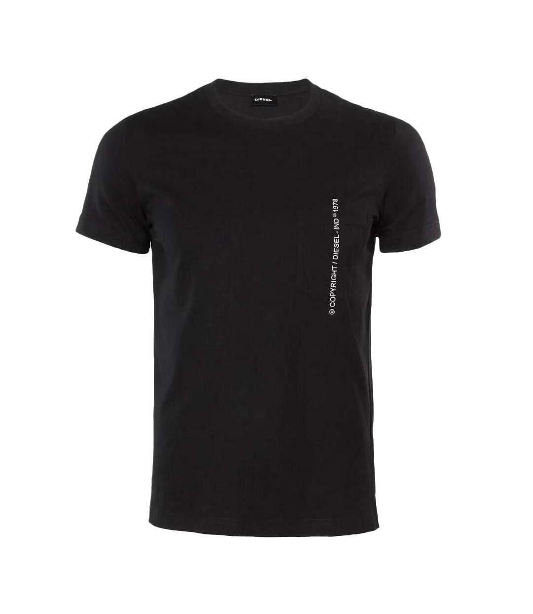 T-shirt noir/blanc homme diesel a19001 - 3xl-1