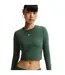 T-shirt Manches Longues Femme Vert Foncé Blanc Nike-4