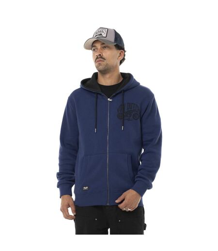 Sweat zippé homme à capuche en molleton avec print devant Vondutch