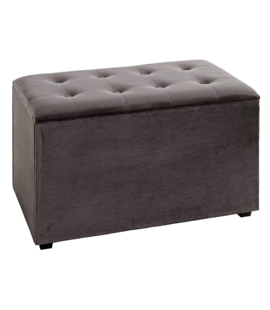 Coffret de Rangement Velours Idaya 65cm Anthracite-1