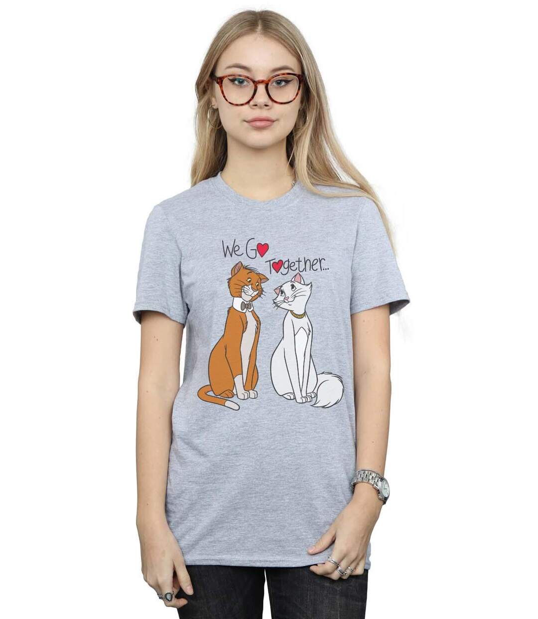 Disney - T-shirt THE ARISTOCATS WE GO TOGETHER - Femme (Gris chiné) - UTBI18318-2
