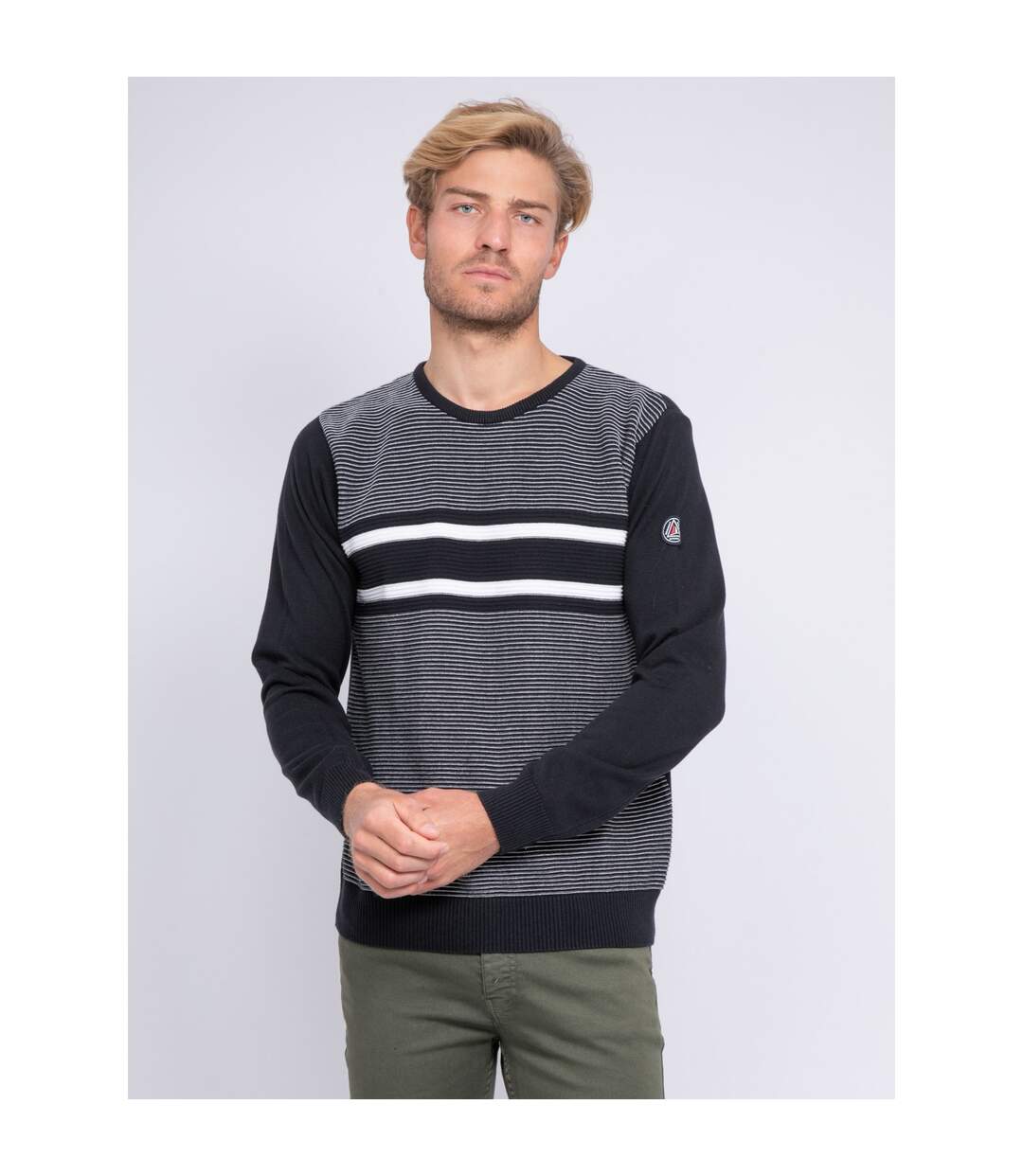 Pull col rond pur coton APAWA-1