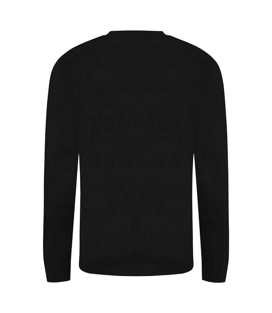 AWDis Mens Long Sleeve Tri-Blend T-Shirt (Solid Black) - UTPC2975-2