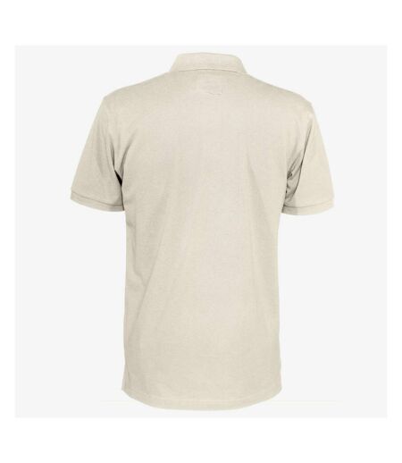 Mens pique polo shirt off white Clique