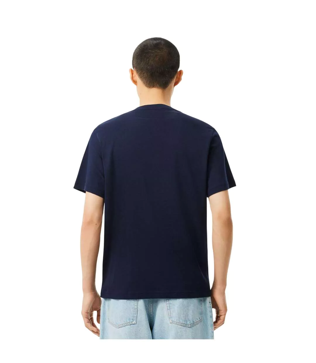 T-shirt Style Bloc De Couleurs Homme Bleu Marine Rouge Lacoste-3